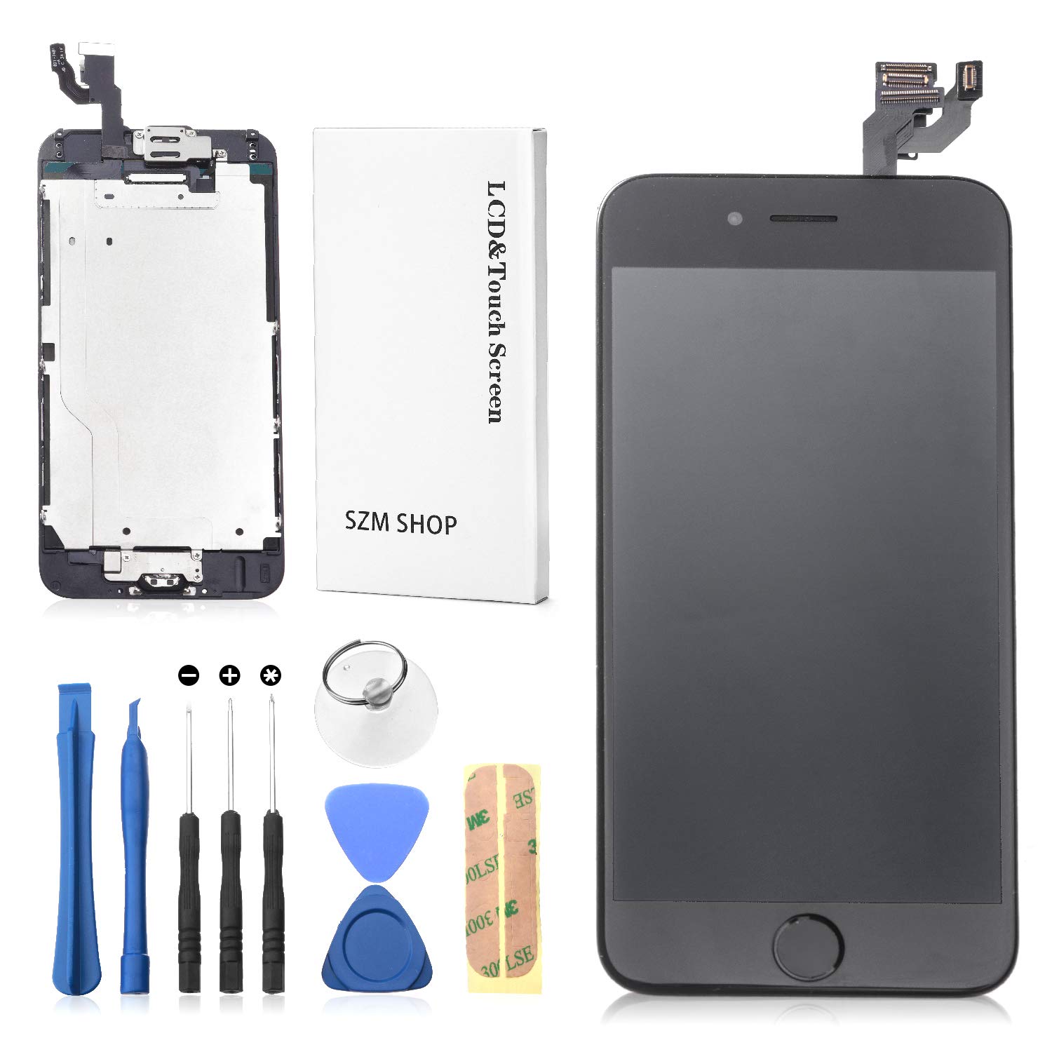 Amazon.co.jp: SZM iPhone 6 タッチパネル フロントガラス