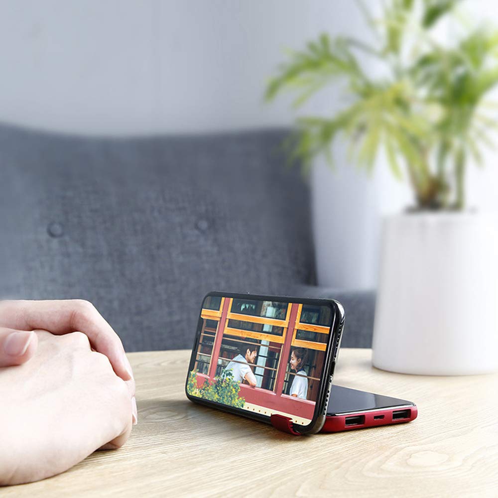Cargador Inalámbrico Power Bank 10000mAh Batería Externa 2 Puertos & Entrada Doble Cargador Portátil y LED Digital Display para iPhone X/8/8 Plus y Todos Móviles con QI