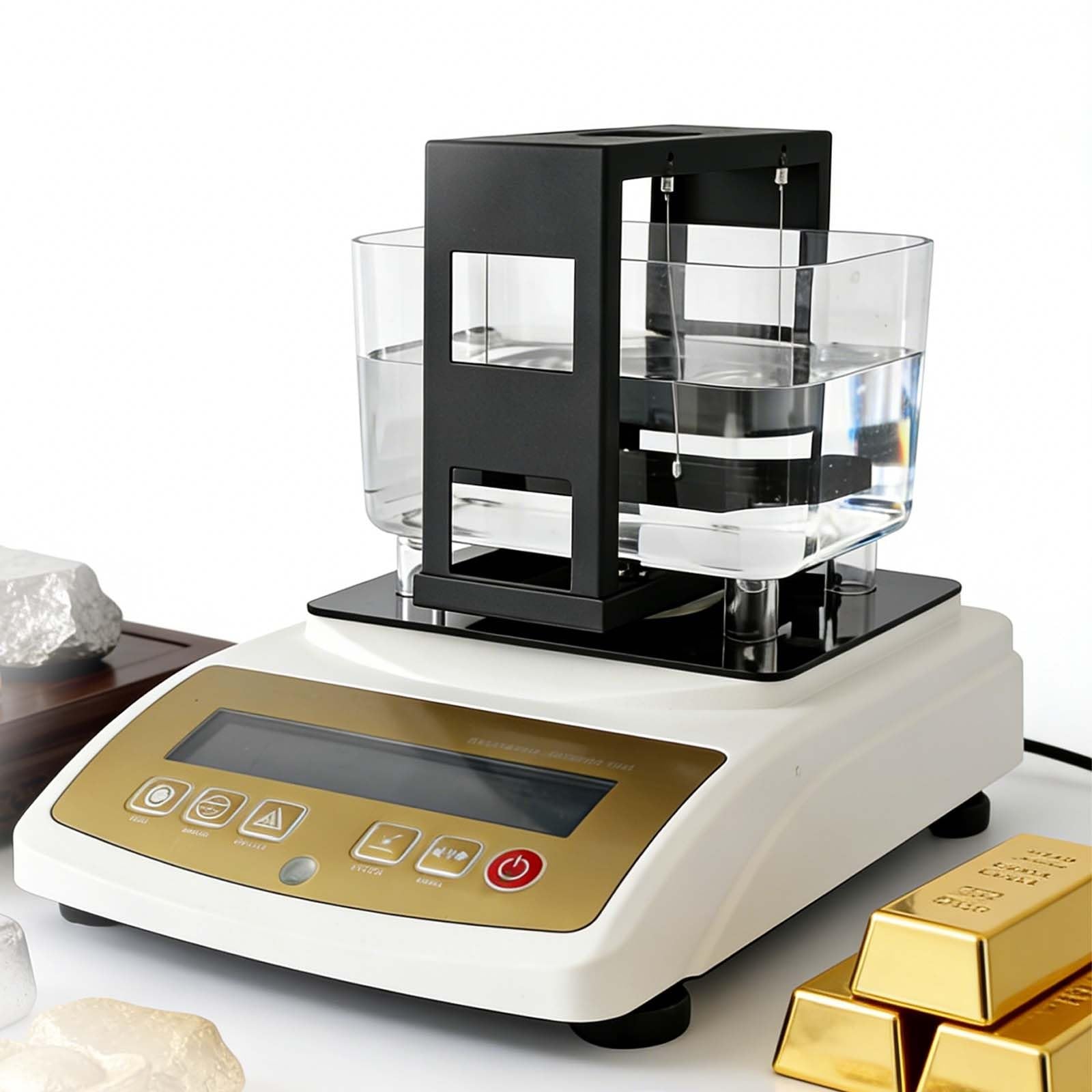 Misuratore di Purezza Oro Digitale 0,0001 g/cm³, Tester di Carati Senza Taglio Senza Acidi, Display Percentuale per Gioiellerie Negozi di Pegni e Commercianti