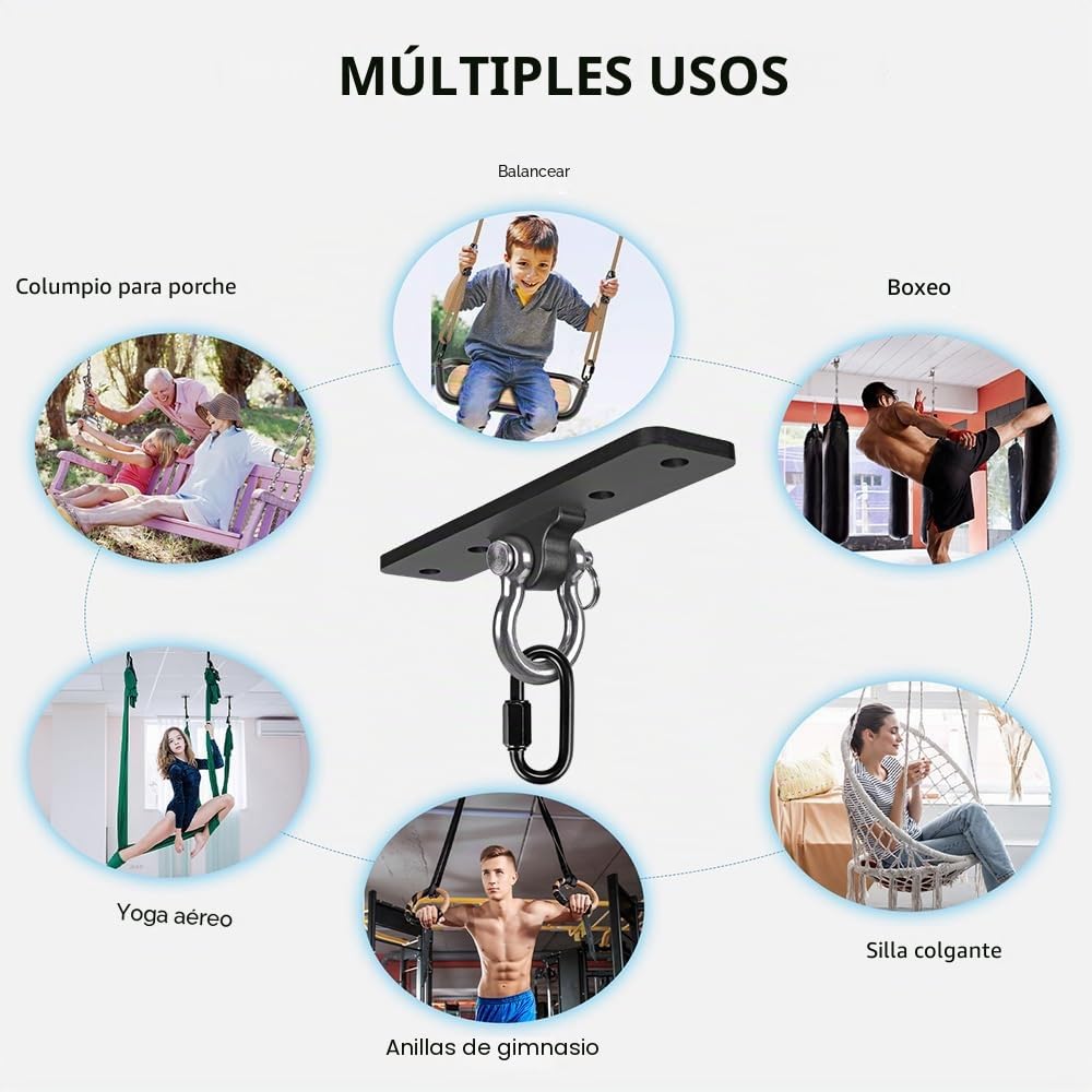 Soporte de acero para saco de boxeo, montaje en pared o techo, para kickboxing y fitness