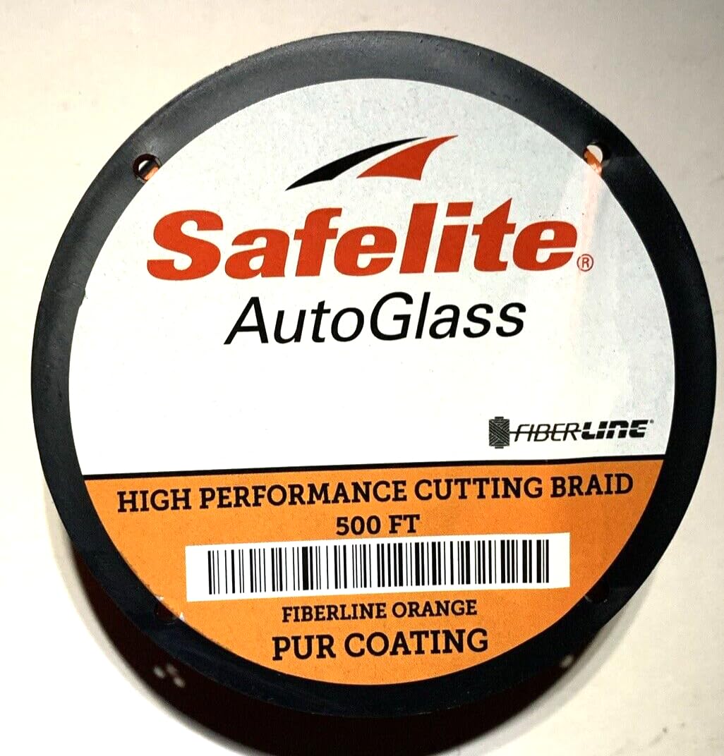 Safelite Auto Glass Cutting Line Braid High Performance Fiber Line 500 feet | Orange | Premium Quality Cutting Line for Precision Windshield Removal | Strong and Reliable Tool for Professionals