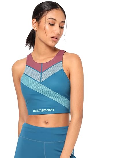 | Medium Support Sports Bra for Women | Crossback Design | Removable Padding