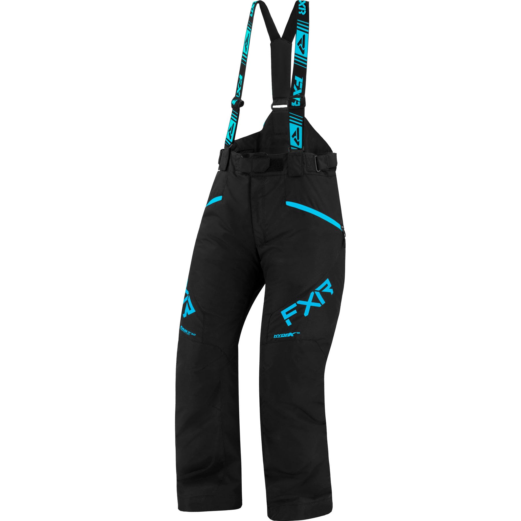 FXR Fresh 2023 Damskie spodnie na szelkach śnieżnych, czarny/niebieski, 10