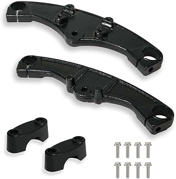 JMCHstore Heavy Duty Triple Tree Clamps 27mm Forks for Coleman CT200U CT200UEX BT200X Viper 200cc Axis M200 Massimo MB200S Mini bike Black