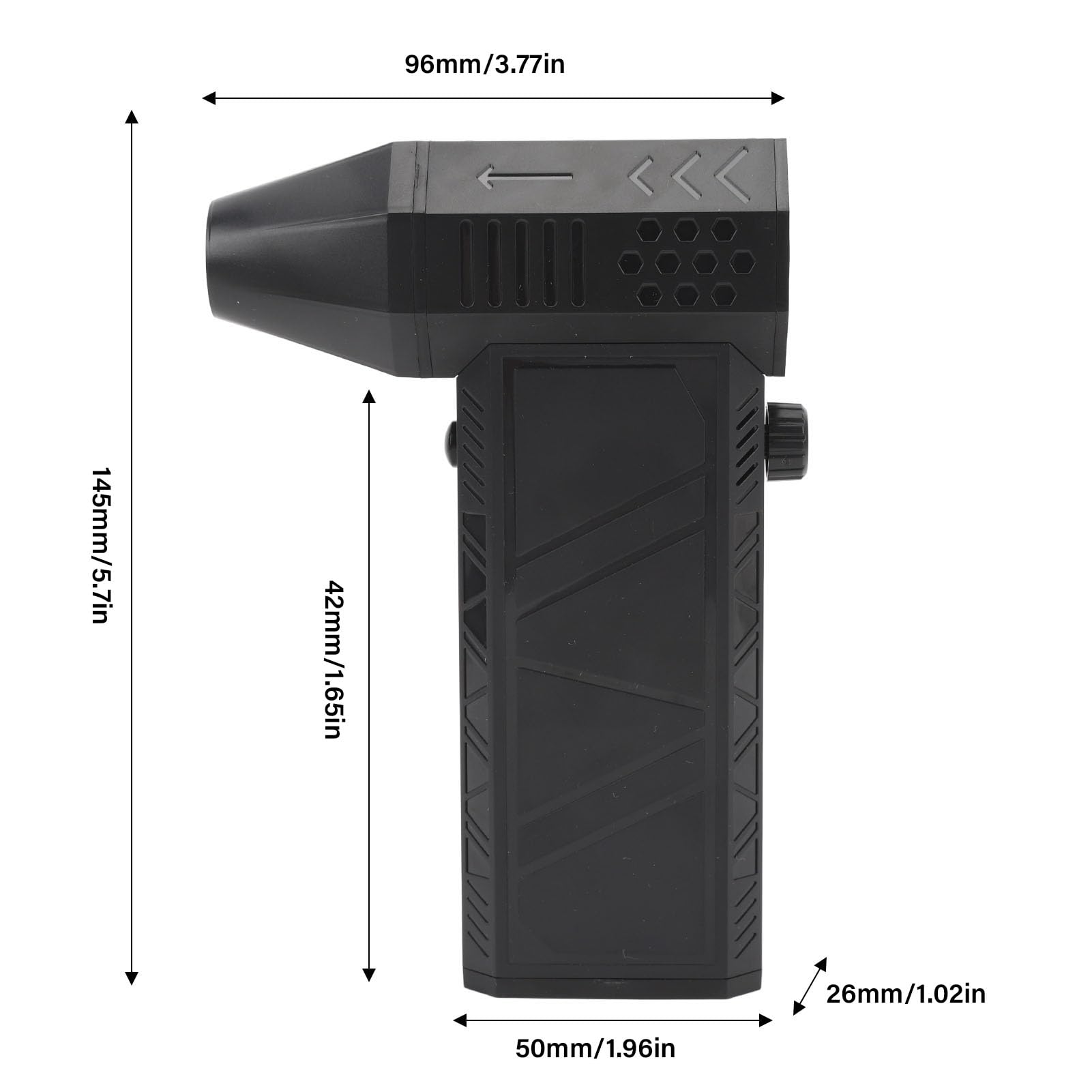 Fabater Jet-Trockengebläse, 130.000 U/min, Bürstenloser Motor, Jet-Ventilator, Luftzerstäuber, Tragbares Handgebläse mit 52 M/s Windgeschwindigkeit, Zwei 4.000-mAh-Batterien für Auto, Zuhause, Outdoor