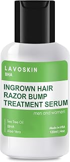 LAVO Tea Tree Gel with Salicylic Acid: Top Ingrown Hair Treatment & Razor Bump Remover for Shaving, Waxing - Men & Women