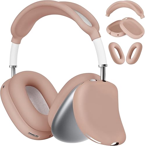 AIRSPO Funda para Airpods Max, funda de silicona para auriculares AirPods Max, funda antiarañazos para las orejasfunda para la diadema para Apple