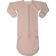 goumikids Viscose Made from Bamboo Organic Cotton Convertible Baby Gown Rose