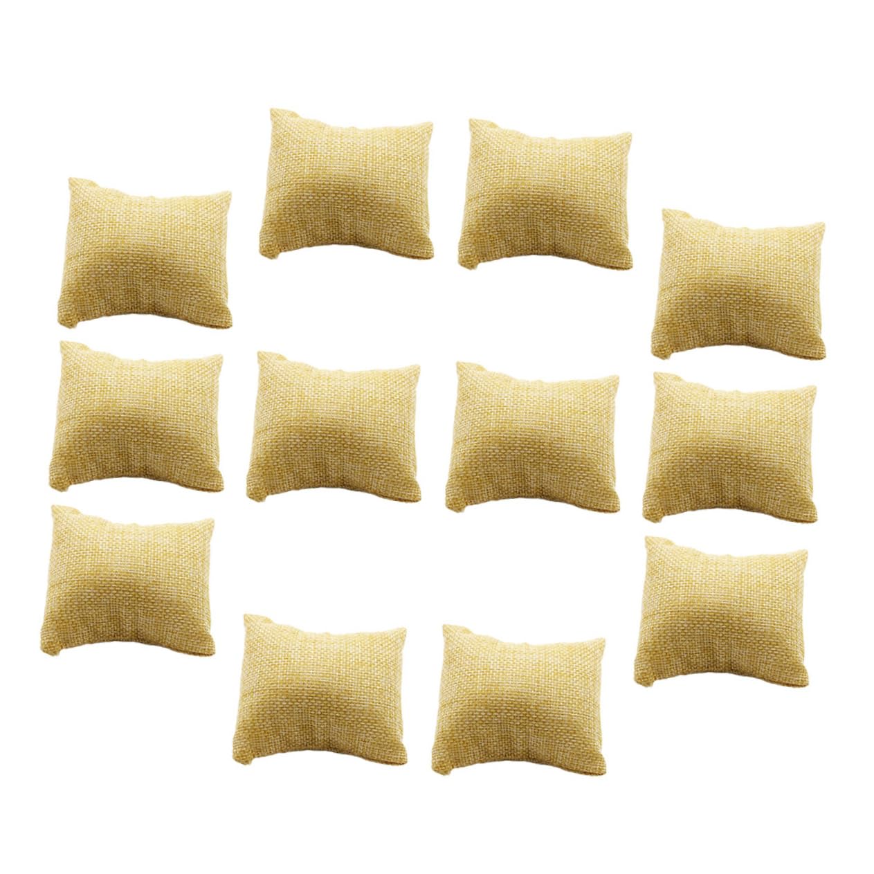 Healeved 時計枕 12個入り 収納用ディスプレイピロー イミテーションリネン製 時計枕 クッション ブレスレット バングル用 製品展示用自宅 店舗 ショーケース対応