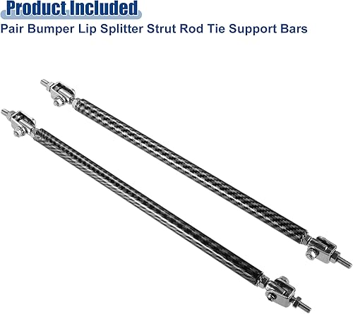 Miniatura 7 de ACROPIX Aleación de aluminio ajustable universal 8"-10" 7.874 in parachoques delantero divisor de labio puntal barra barra de soporte barras de