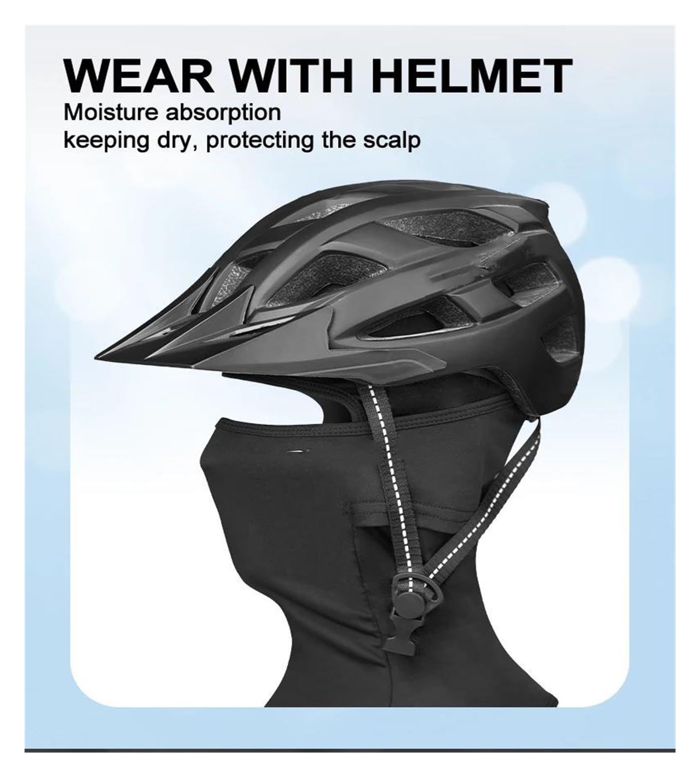 Máscara de Esquí Máscara de Viento Máscara para Mantener la Motocicleta, Gorra de protección para Ciclismo al Aire Libre de Verano, Sombrero de Moto para Hombre para Correr y Hacer Senderismo(Without