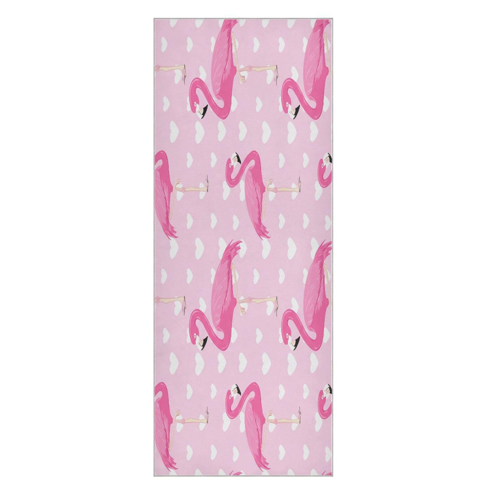 BURSTDDY Flamingos Hot Yoga Towel Absorbent Non Slip Yoga Mat Towel