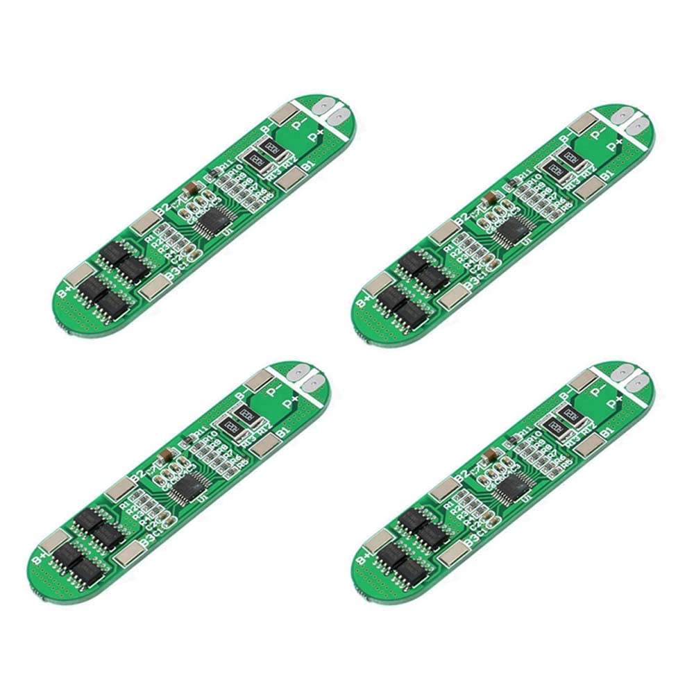 Rakstore 4pcs 4S 12A 14.8V 16.8V 18650 Lithium Battery Protection Board 4 Cells Li-ion Polymer 4S Charger Protection Module