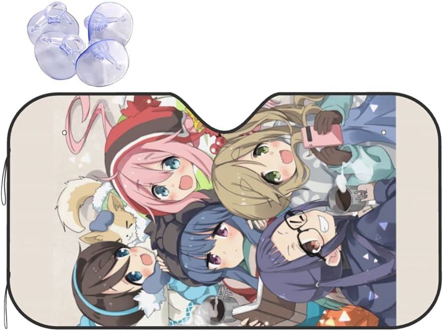 Amazon | ゆるキャン△ サンシェード サンシェード車フロントカバー 車