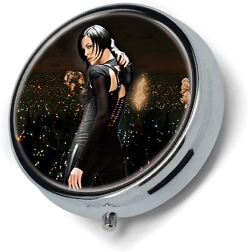 Aeon Flux Movie Aeon Flux Charlize Theron Actress - Custom New Fashion pill box Holder Stainless Steel Case Pocket or Purse - From Yesir Man GIFT