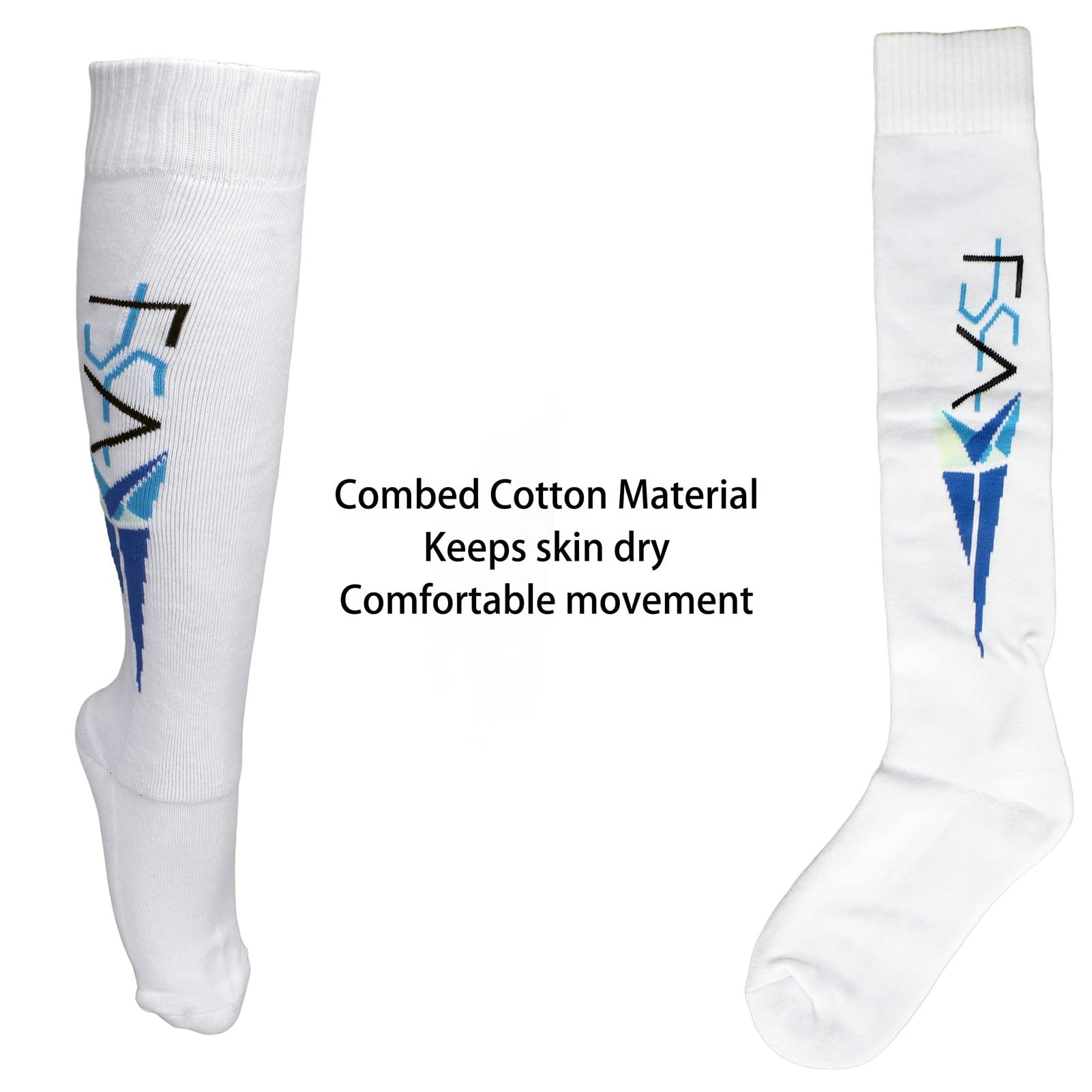 lvifloae Fencing Socks Sweat Absorbing Breathable Stretchy Wearable Combed Cotton Unisex Fencing Stockings for Men Women All Seasons High Tube Protective Fencing Stockings (M)