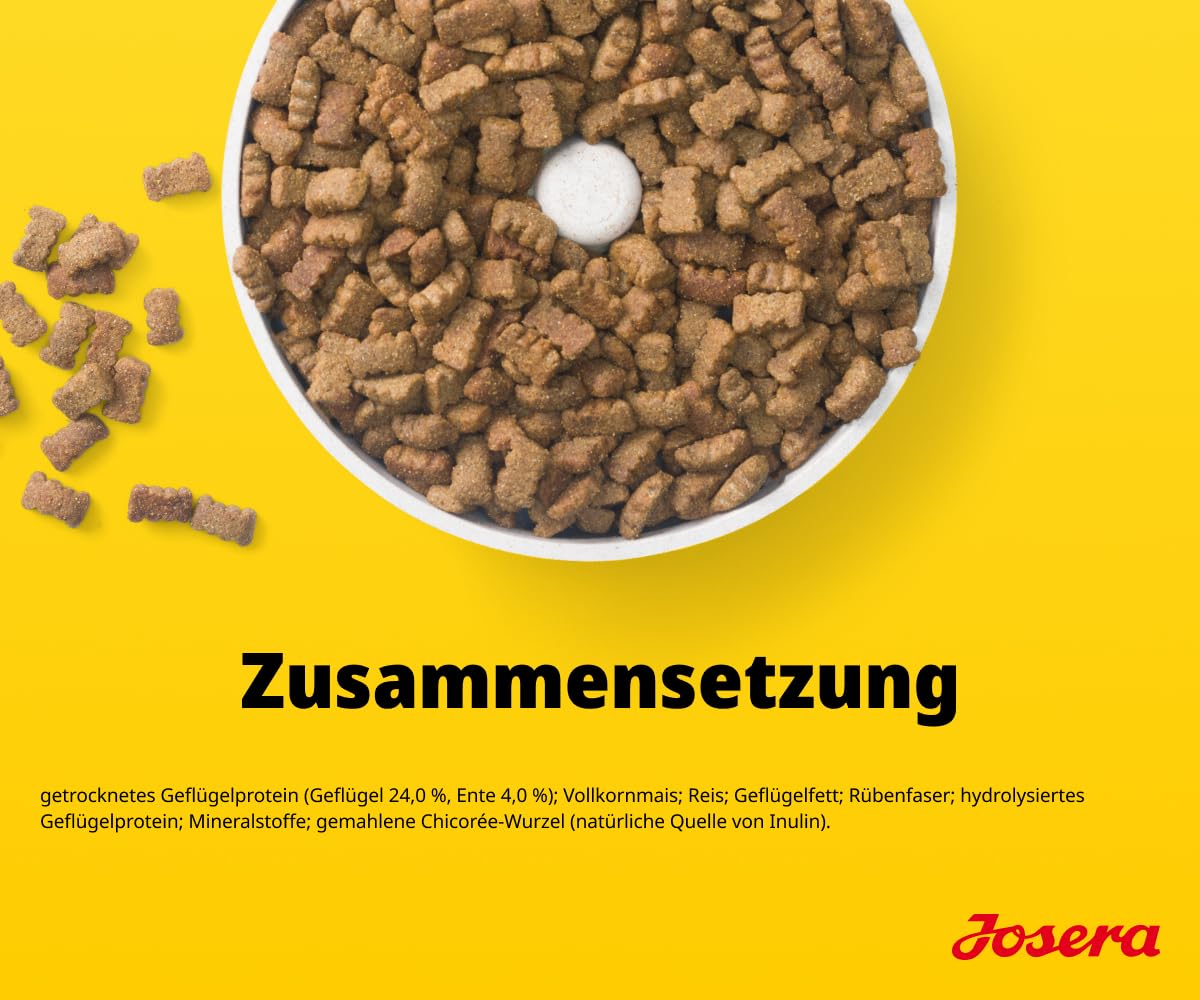 JOSERA SensiPlus 12,5 kg Adult Premium Trockenfutter mit Ente & Reis für empfindliche Hunde glutenfrei