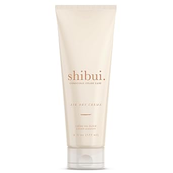 SHIBUI Air Dry Creme, Tames Frizz, Enhances Shine & Texture, 6 Oz | Nourishing hair cream, heat-free hold accentuates natural waves & curls with tripeptides & rice protein, vegan, sulfate free