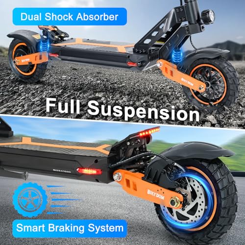 Image of Electric Scooter Adults 1600 /4000 /6000W Motor 50 Miles Long Range & 40 /45 /50 MPH Top Speed 10 inch Off Road Tire Folding E-Scooter 60V /48V 20.8AH Battery Kick Scooter with Detachable Seat for Commuter