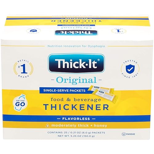 Miniatura 10 de Thick-It Espesante original para alimentos y bebidas de una sola porción, ligeramente grueso, 200 unidades