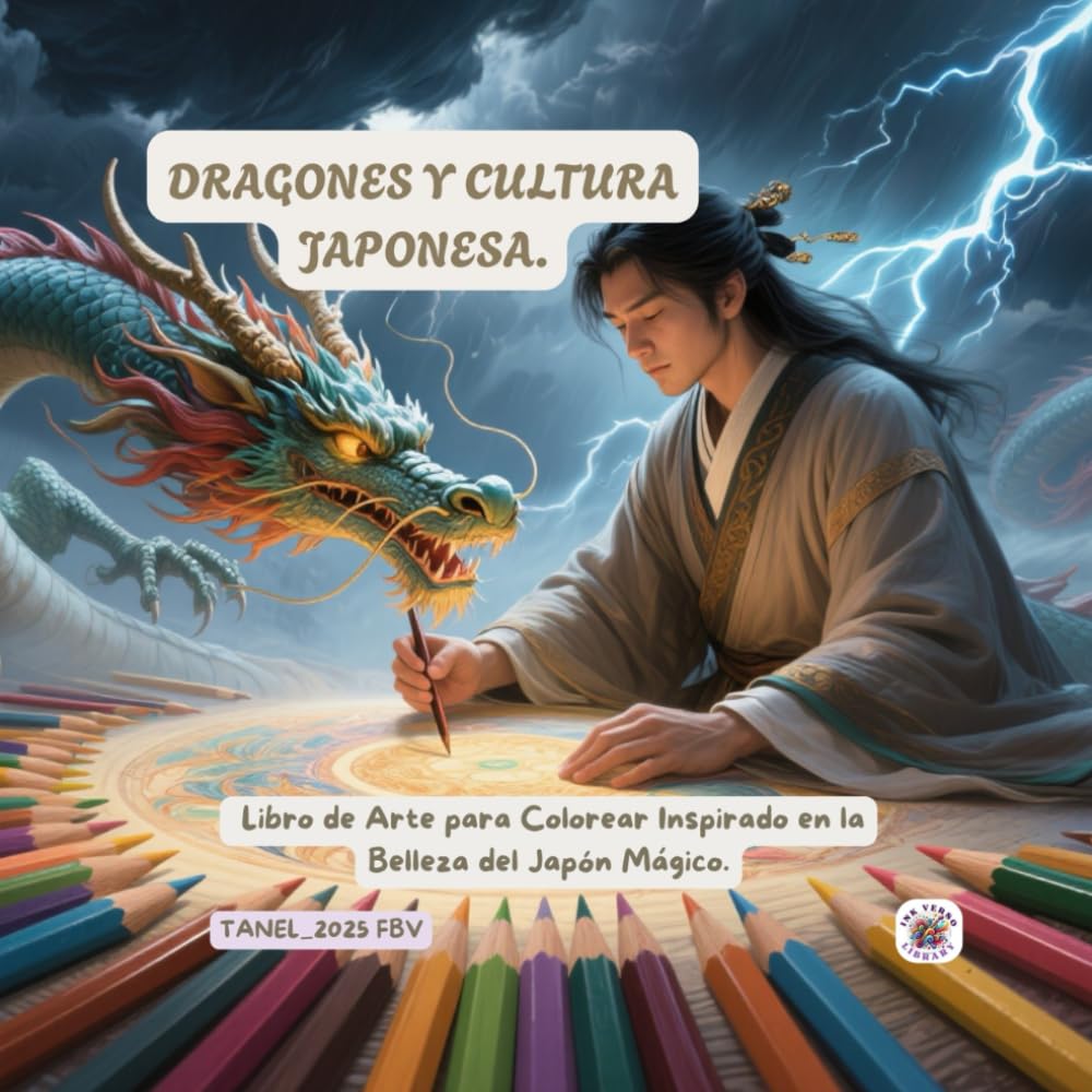 DRAGONES Y CULTURA JAPONESA.: LIBRO DE ARTE PARA COLOREAR INSPIRADO EN LA BELLEZA DEL JAPON MAGICO. (Colecciones Temáticas Japonesas.)