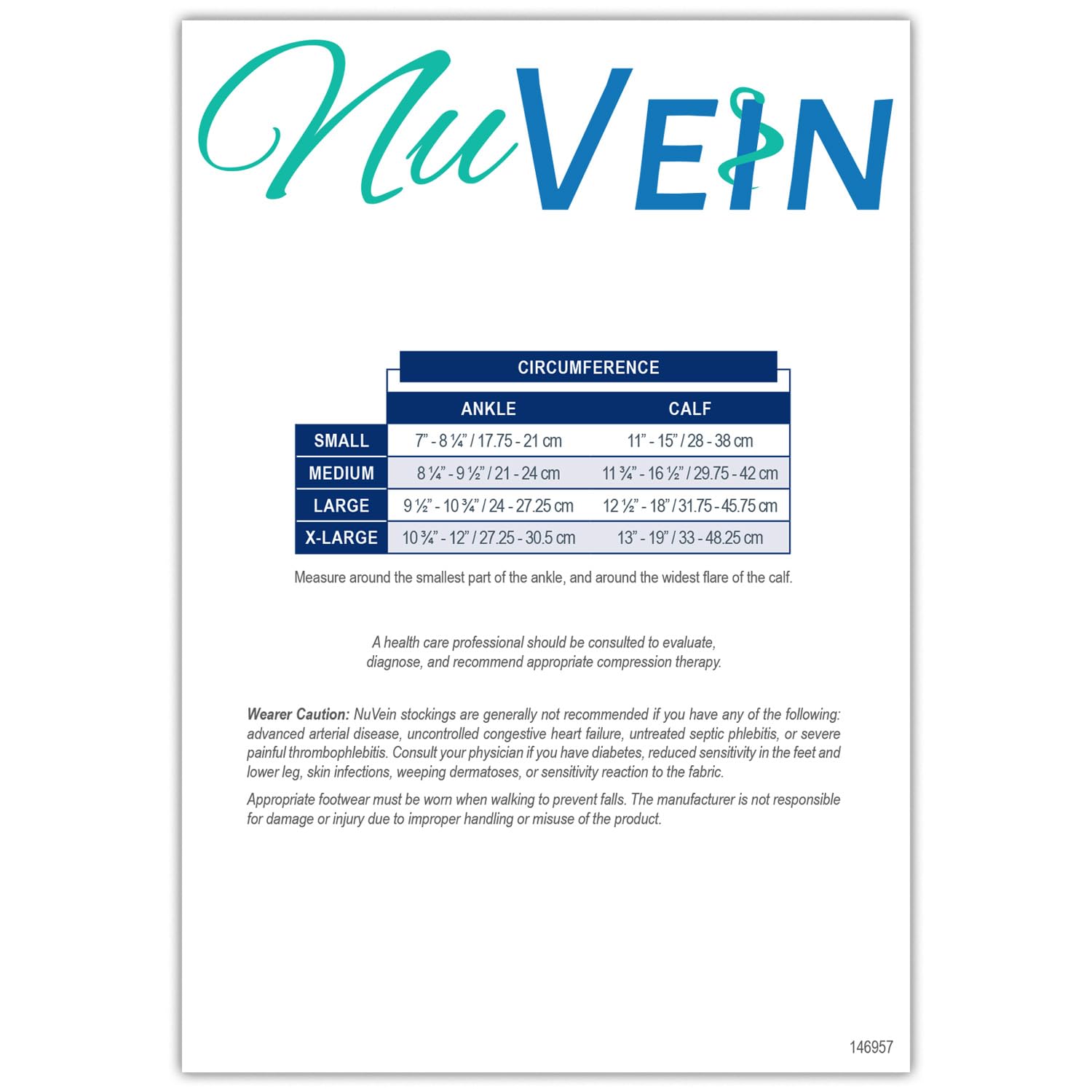 NuVein Medical Compression Stockings, 20-30 mmHg Support, Soft Comfort Microfiber, Knee Length, Closed Toe, Beige, Large