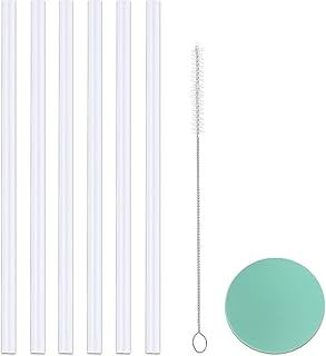 6 Pack Greant Replacement Straws Compatible with Hydro Flask Wide Mouth Bottle Straw Lid with Straw Brush, BPA Free Straw for Hydroflask 32 oz(Fit Hydroflask Bottles)