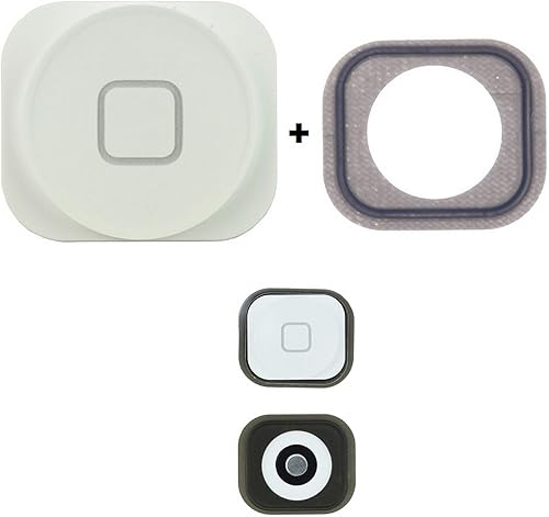 Ricambio tasto HOME key pulsante centrale con pad membrana gomma connettore cavo FLEX flat per Apple iPhone BIANCO Ricambio tasto HOME key pulsante centrale con pad membrana gomma connettore cavo FLEX flat per Apple iPhone BIANCO