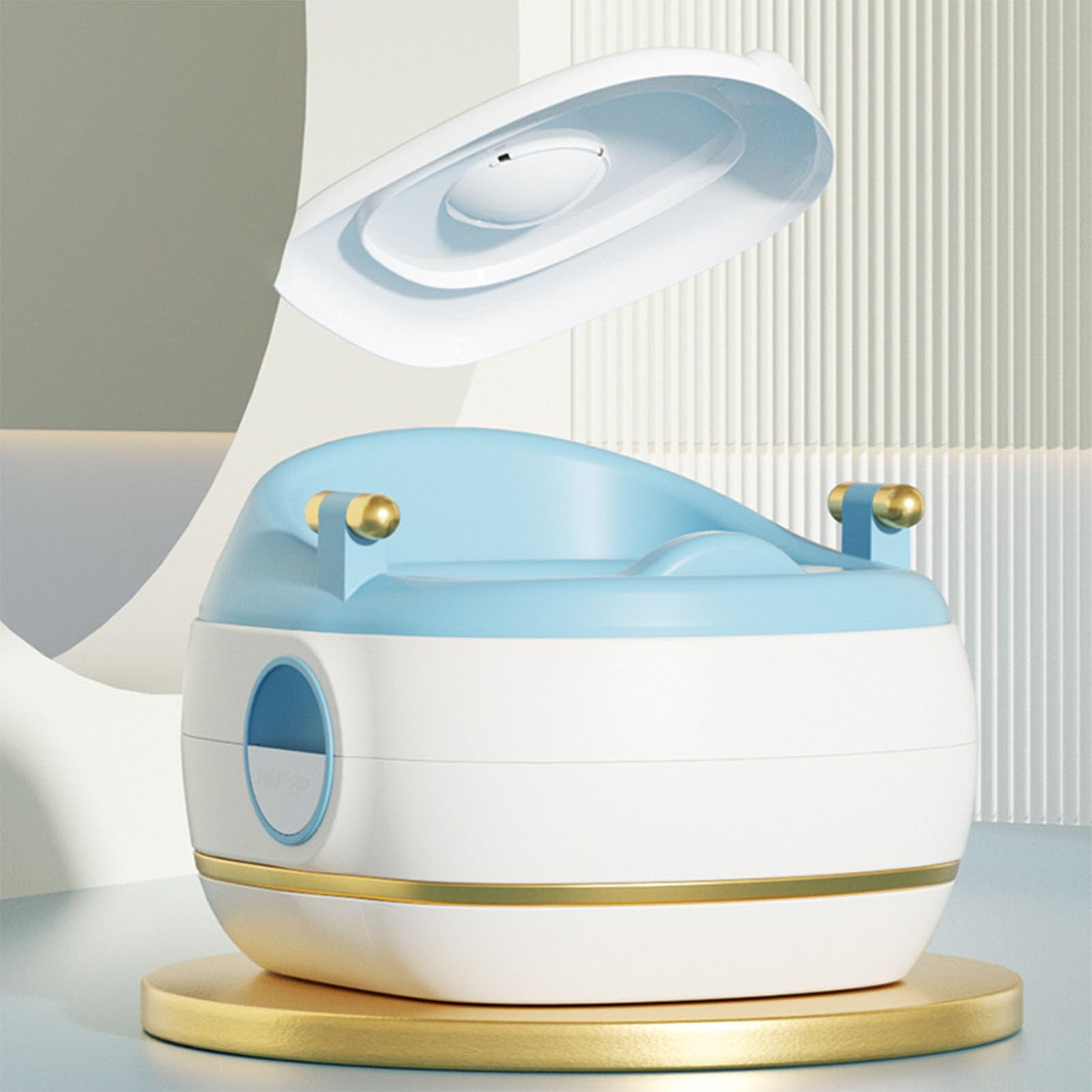 Vasino per Neonati Comodo WC Didattico 3 in 1 per Neonati e Bambini in Plastica (PVC blu)