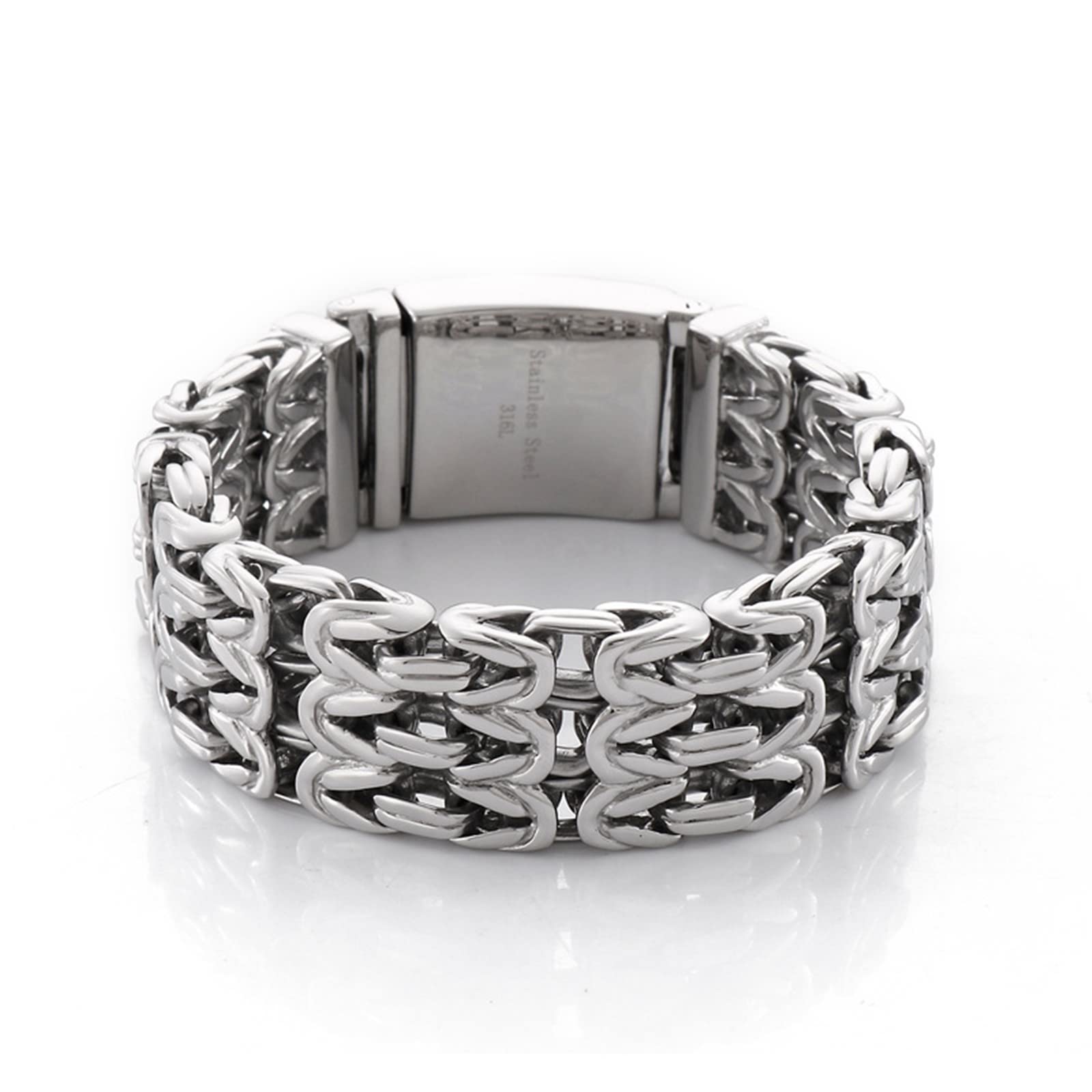 Herrenarmband in Edelstahl, Rock Glieder Link Pärchen Armband Eco-Verpackung Kleine Geschenke für Männer