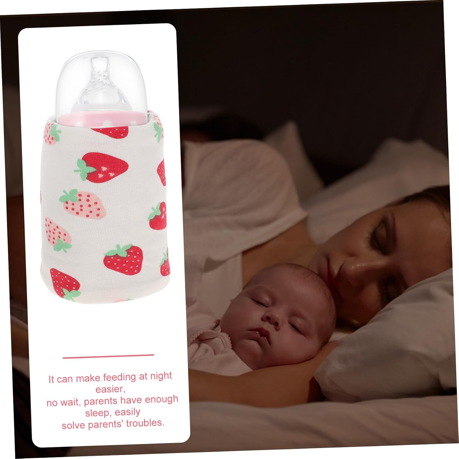 Portable USB Bottle Warmer Bag for Travel Compact Insulated Milk Bottle Cover Carry Thermostat Warming Sleeve Keeps Formula and Breastmilk Warm The Go