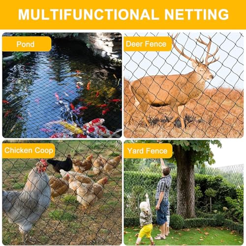 Filet à oiseaux robuste en nylon de qualité supérieure - Grand format 15,2m - 8