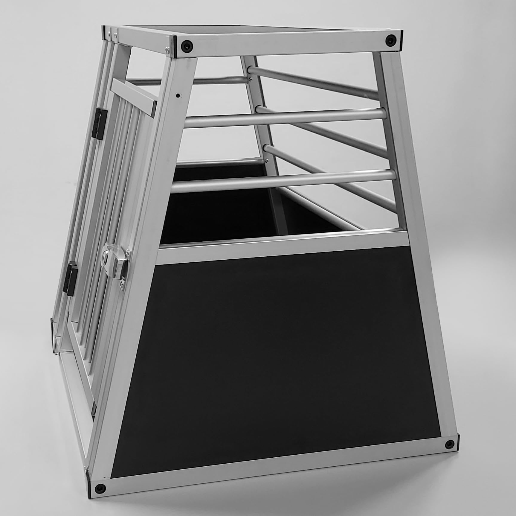 NK Transportín Perro Coche - Jaula para Perro con con Puerta y Cerradura, Ligera y Resistente, Diseño Compacto, Montaje Rápido y Sencillo, Fácil de Limpiar, Espacioso y Cómodo, Tamaño S