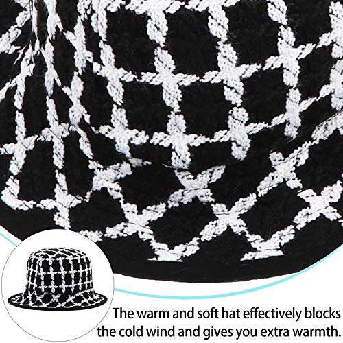 ABOOFAN 1Pc elegante peludo chapéu balde da moda inverno aquecedor boné pescador adorável chapéu que