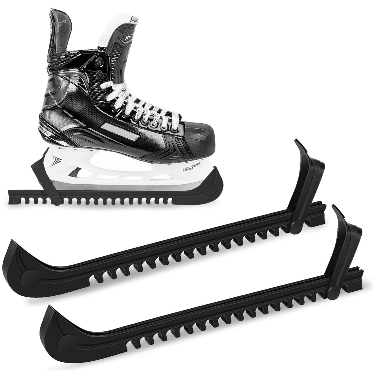1 Paire Protège Lame Patin a Glace, Protecteurs de Patins Réglables pour Adultes et Enfants, Protège Patins de Hockey pour Patins à Glace et Patinage Artistique