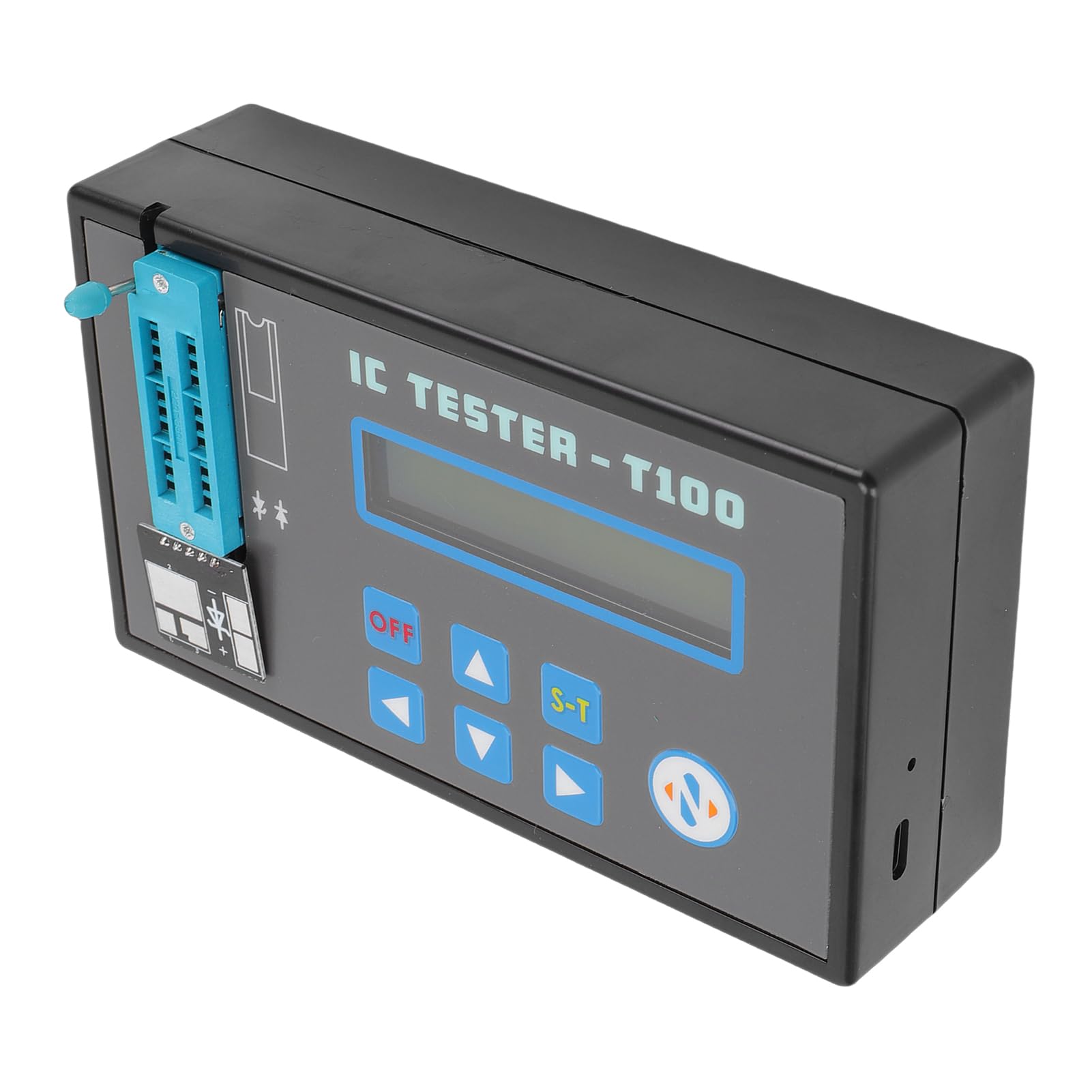 Tester IC Digitale Tester Portatile per Circuiti Integrati LED Multifunzionale Triodo Diodo Transistor Transistor IC per Automazione Industriale Batteria LiPo 1000mAh