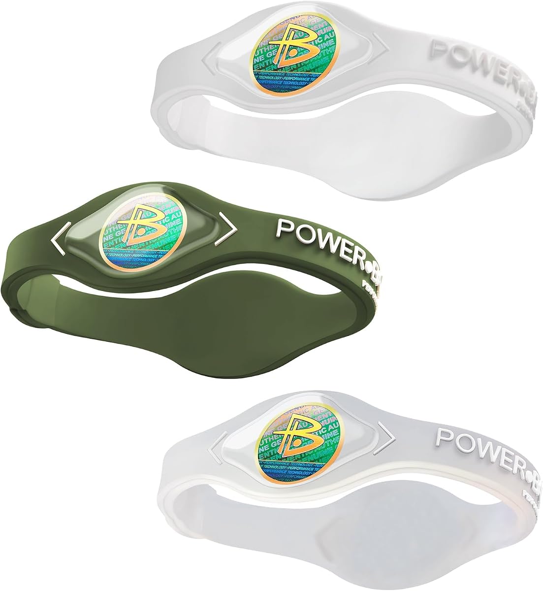 Original Silicone Wristbands 3 Pack, Sports Performance Bracelets for Men, Waterproof Gym Bracelets