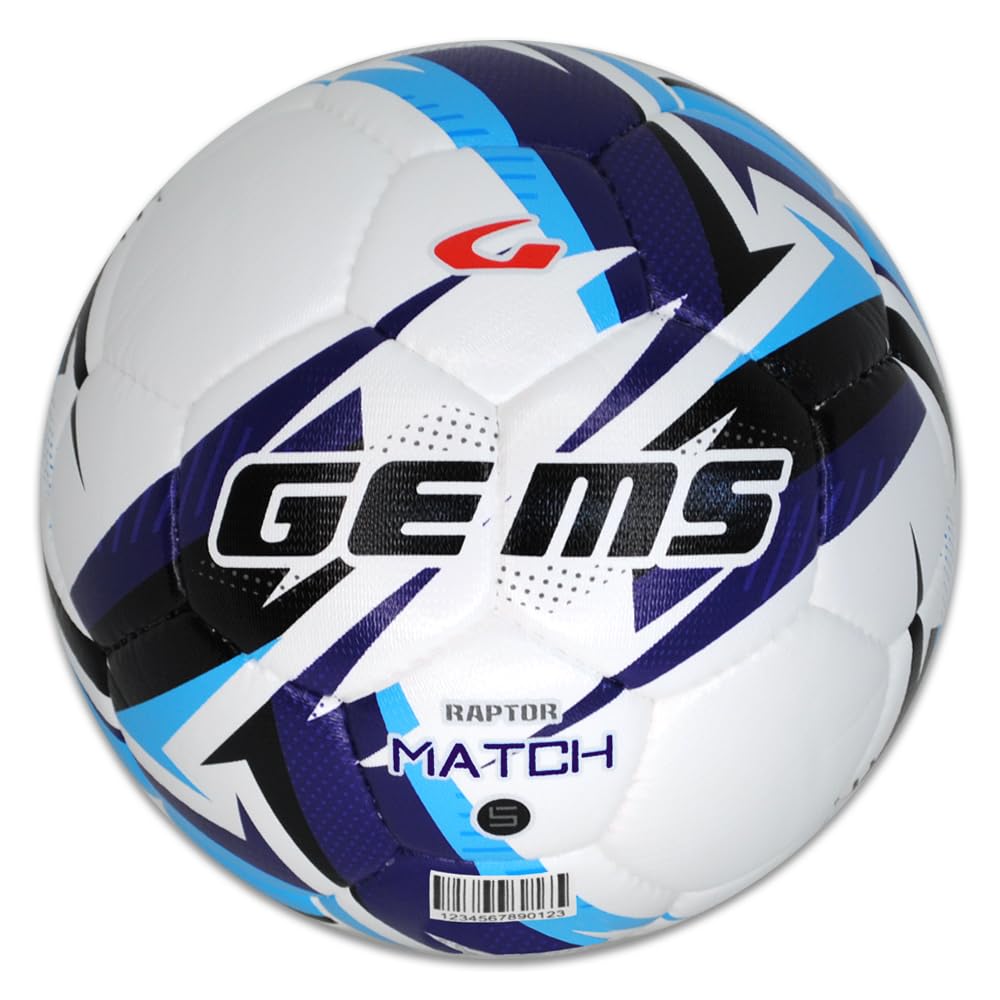 GEMS Raptor Match UN02-0405 - Balón de fútbol Unisex Azul/Celeste, Talla 5
