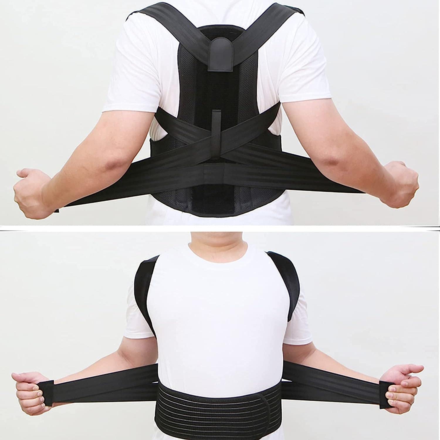 Corrector de postura de gran tamaño, cinturón de corrección de cifosis for adultos fuertes, suave, transpirable, cómodo, eficaz, espalda, hombro, soporte de clavícula, alivio del dolor de cuello(4XL)
