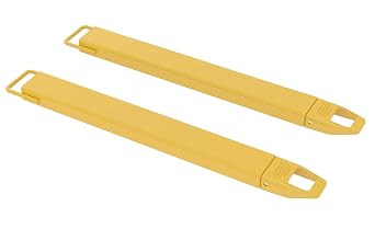 Vestil FE-4-48 Steel Fork Extensions 4 in. x 48 in. 4000 Lb. Capacity Yellow