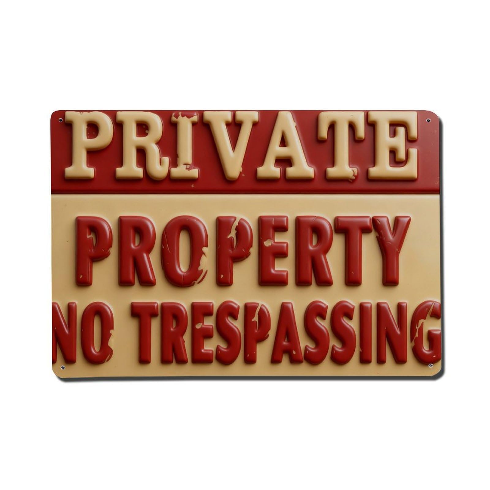 Iageret Vintage Private Property No Trespassing Sign_1 Metal Tin Sign Retro Wall Decor, Bar Garage Cafe Kitchen Home Wall Art Poster Decoration 8X12inches