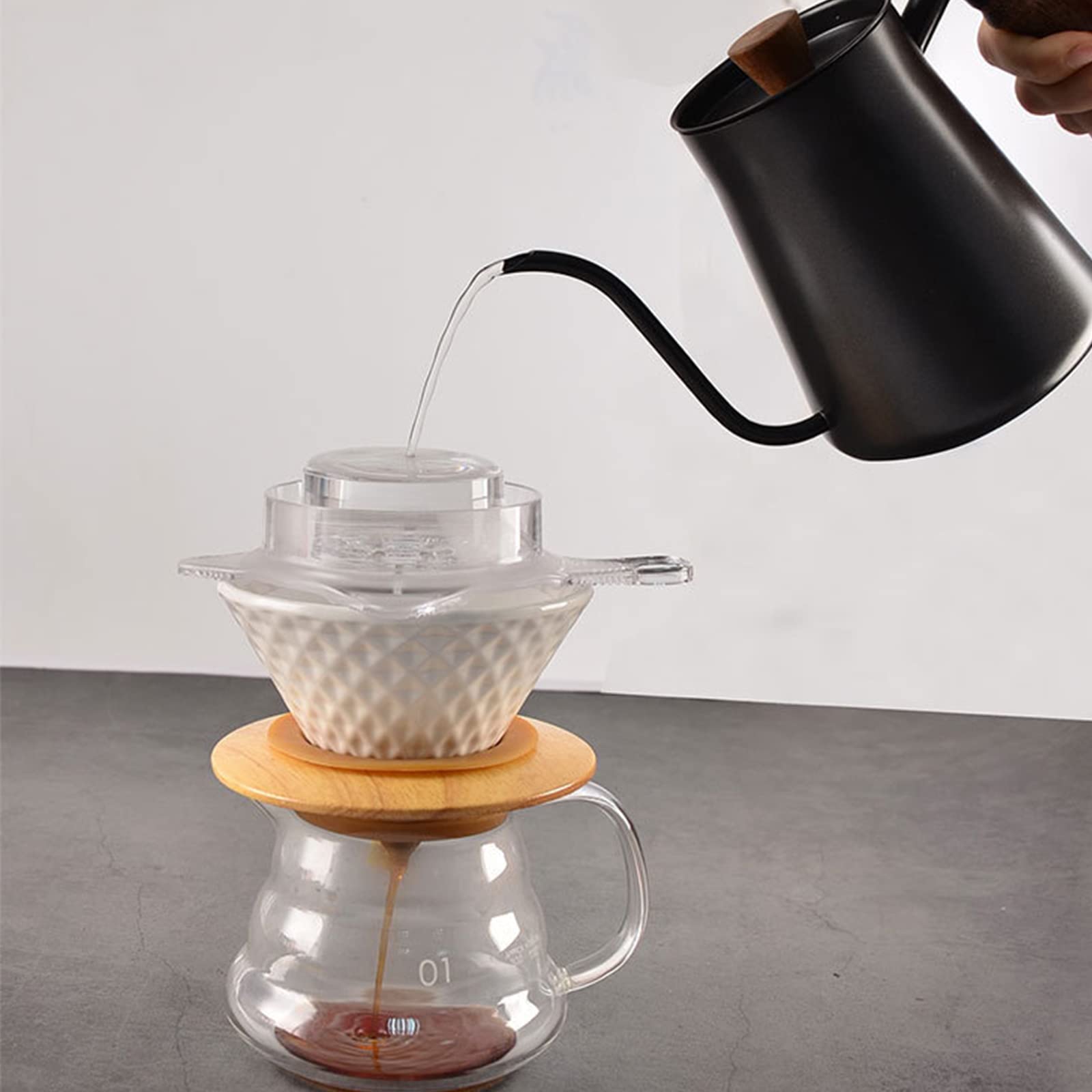 Filtro de café reutilizable para goteo, portátil, soporte para café