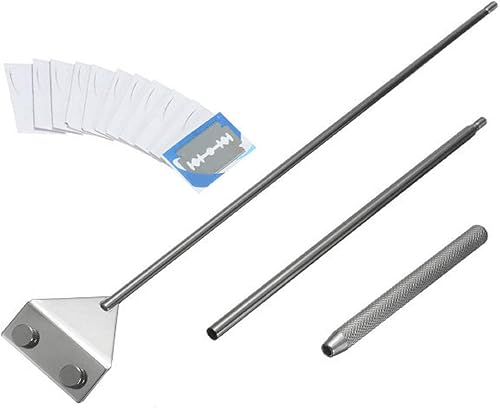 Limpiador rascador de algas de acero inoxidable con 10 cuchillas para acuario, peces, plantas, tanque de vidrio