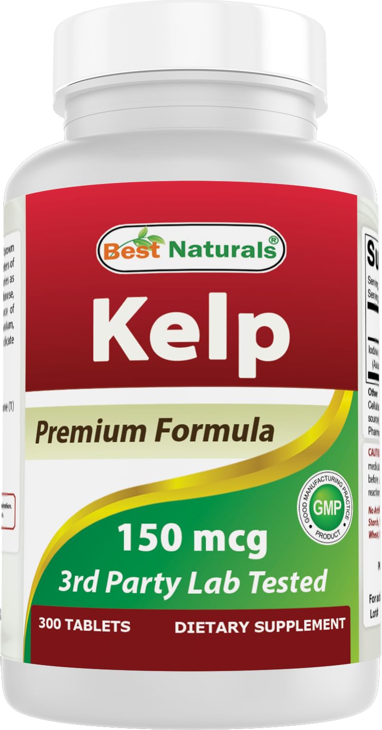 Best Naturals, Kelp 150 mcg (A Natural Source of Iodine), 300 Tablets by Best Naturals