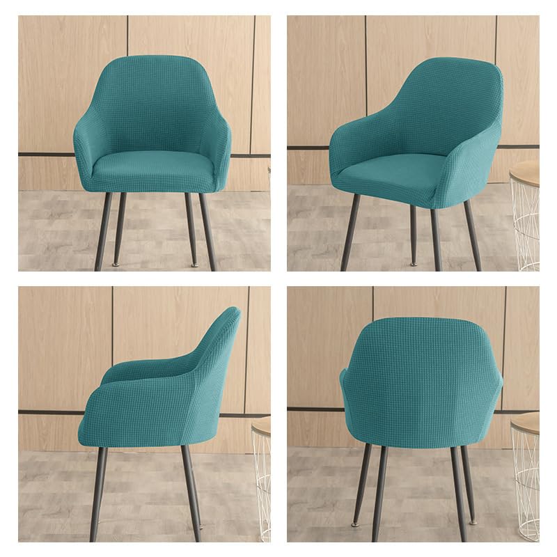Lot de 6 housses extensibles pour chaise avec accoudoirs deco - 7