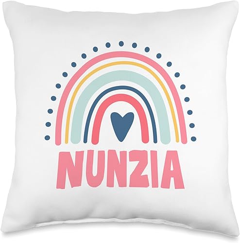 Nunzia Name Custom Woman Myth Legend Pink Birthday Party Throw Pillow, 16x16, Multicolor