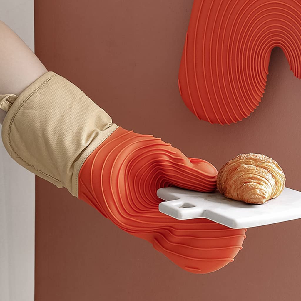 Maniques de cuisine en silicone résistant à la chaleur
