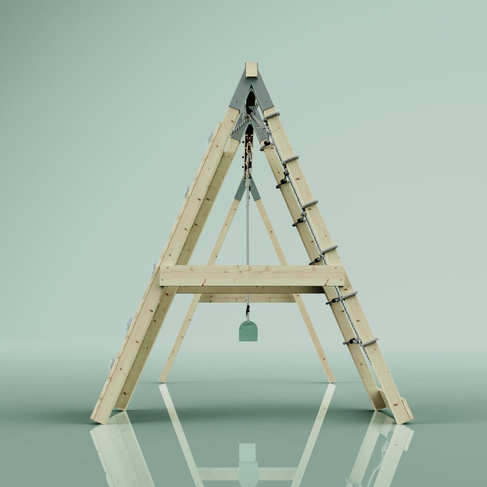 PolarPlay Klettergerüst Biene aus Holz in Grün
