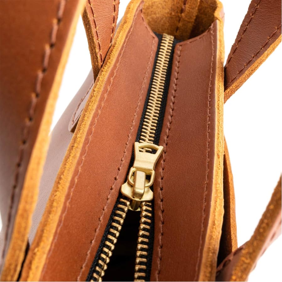 Bolso mediano crossbody tote de cuero Portland miniatura 2
