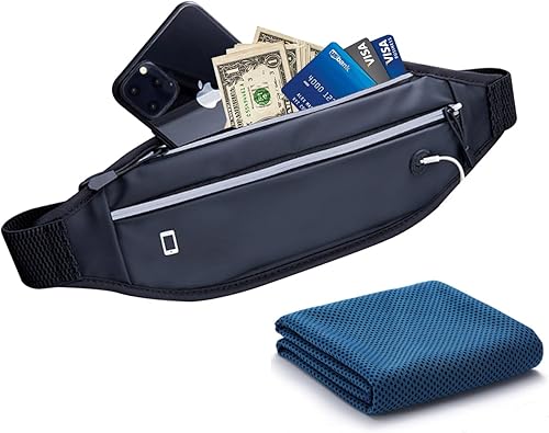 Cinturón de entrenamiento impermeable y toalla de entrenamiento refrescante, paquete perfecto para correr, caminar, ciclismo, campamento, gimnasio,